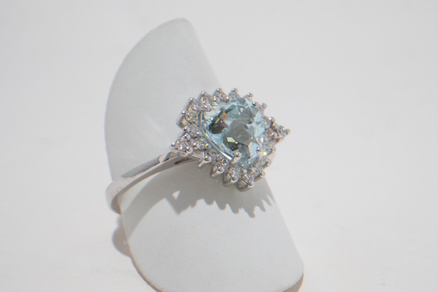 ANELLO Acquamarina Contorno Cuore
