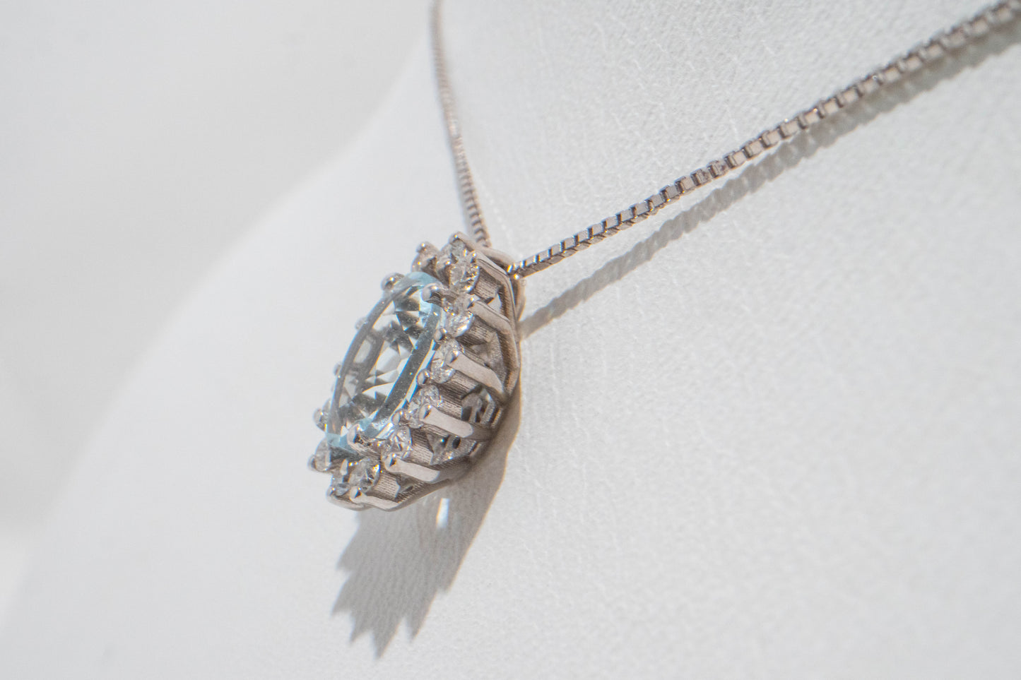 COLLANA Acquamarina Contorno Ovale