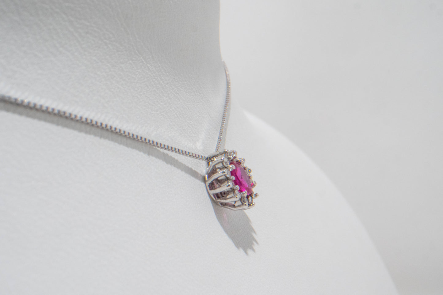 COLLANA Rubino Contorno Ovale