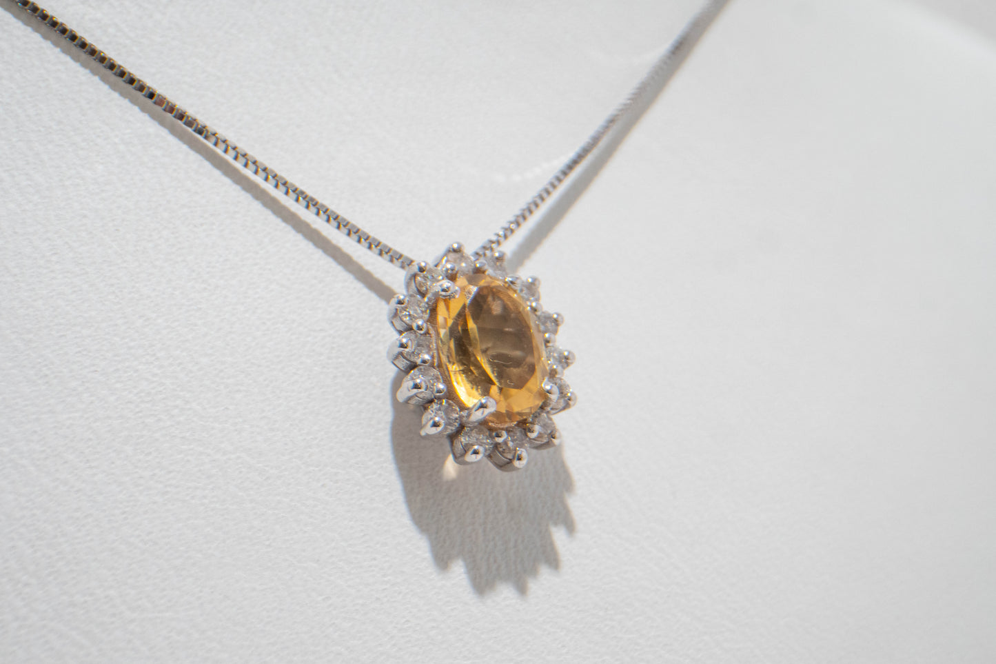 COLLANA Quarzo Citrino Contorno Ovale